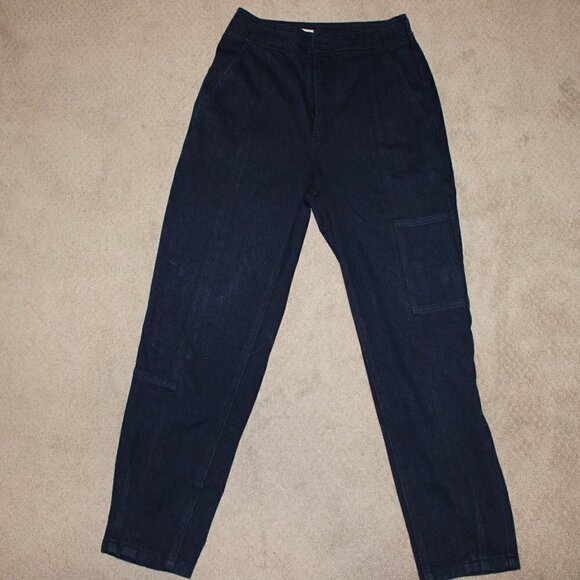 PILCRO Ultra High-Rise Relaxed Jogger Jeans Size 25 Dark Wash - Picture 1 of 5